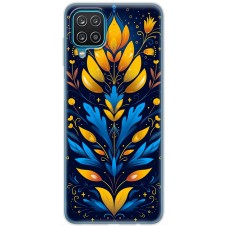 Чохол для Samsung Galaxy A12 / M12 MixCase патріотичні жовто-блакитний орнамент