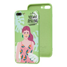 Чохол для iPhone 7 Plus / 8 Plus Wave Fancy You are amazing / mint gum