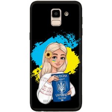Чохол для Samsung Galaxy J6 2018 (J600) MixCase патріотичні паспорт українки