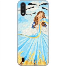Чохол для Samsung Galaxy A01 (A015) MixCase патротичні Дівчина і Лелеки