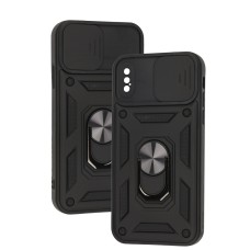 Чохол для iPhone X / Xs Serge Ring Armor ударостійкий чорний
