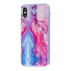 Чохол для iPhone Xs Galaxy TPU червоно-синій