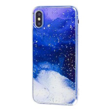 Чохол для iPhone X / Xs Galaxy синій