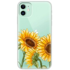 Чохол для iPhone 12 mini Mixcase квіти три соняшники