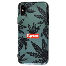Чохол IMD для iPhone X / Xs темна canabis