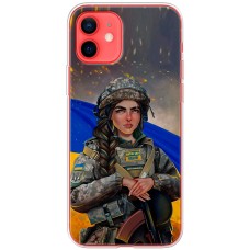 Чохол для iPhone 12 mini MixCase патріотичні дівчина воїн