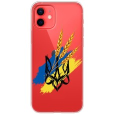 Чохол для iPhone 12 mini MixCase патріотичні герб із колосками