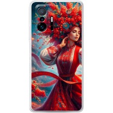 Чохол для Xiaomi 11T / 11T Pro MixCase патріотичні жінка в червоному