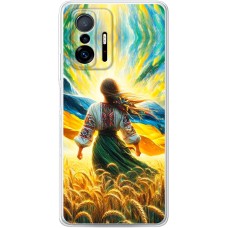 Чохол для Xiaomi 11T / 11T Pro MixCase патріотичні дівчина в полі