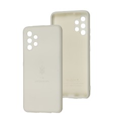 Чохол для Samsung Galaxy A32 (A325) Silicone Full Тризуб білий