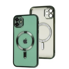 Чохол для iPhone 11 Fibra Chrome MagSafe green