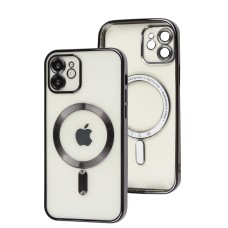 Чохол для iPhone 12 Fibra Chrome MagSafe black