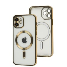 Чохол для iPhone 12 Fibra Chrome MagSafe gold