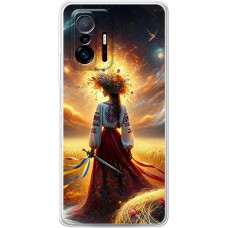 Чохол для Xiaomi 11T / 11T Pro MixCase патріотичні жінка у вишиванці