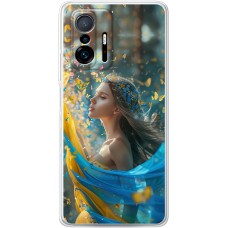 Чохол для Xiaomi 11T / 11T Pro MixCase патріотичні дівчина і метелики