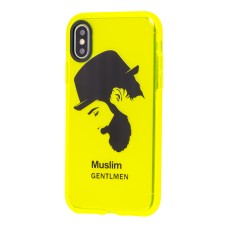Чохол для iPhone Xs Max Neon print gentlmen