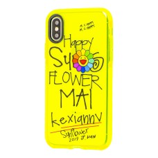 Чохол для iPhone Xs Max Neon print happy