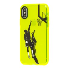 Чохол для iPhone Xs Max Neon print basketball