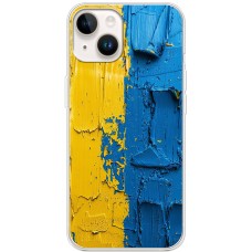 Чохол для iPhone 14 MixCase патріотичні жовто-блакитна фарба