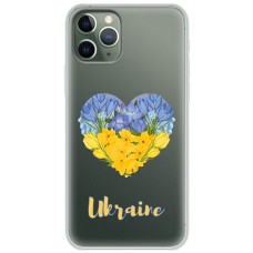 Чохол для iPhone 11 Pro Max MixCase патріотичні серце з квітами