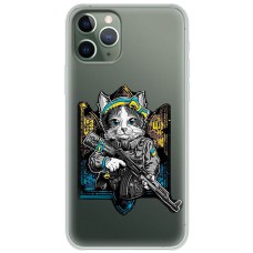 Чохол для iPhone 11 Pro Max MixCase патріотичні кіт захисник