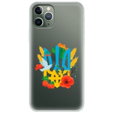 Чохол для iPhone 11 Pro Max MixCase патріотичні герб у квітах