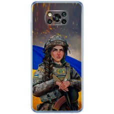 Чохол для Xiaomi Poco X3 / X3 Pro MixCase патріотичні дівчина воин