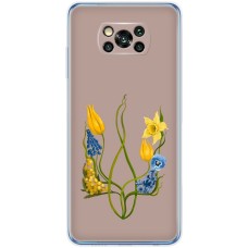 Чохол для Xiaomi Poco X3 / X3 Pro MixCase патріотичні квіти у формі герба