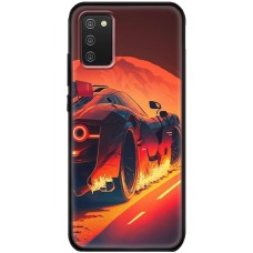 Чохол для Samsung Galaxy A02s (A025) MixCase машини неон жовто-помаранчева