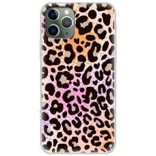 Чохол для iPhone 11 Pro Max MixCase Леопард рожево-жовтогарячий