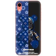 Чохол для iPhone Xr MixCase робот лого на блакитному