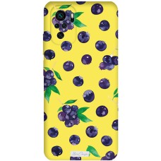 Чохол для Xiaomi Redmi Note 10 / 10s Mixcase жовтий з мікрофіброю фрукти смородина