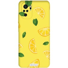 Чохол для Xiaomi Redmi Note 10 / 10s Mixcase жовтий з мікрофіброю цитрус