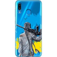 Чохол для Samsung Galaxy A20 / A30 MixCase патріотичні дівчина з автоматом
