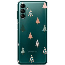 Чохол для Samsung Galaxy A04S (A047) MixCase Новий рік патерн новорічні ялинки