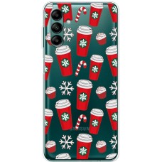 Чохол для Samsung Galaxy A04S (A047) MixCase Новий рік зимова кава
