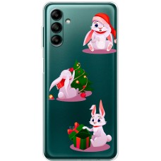Чохол для Samsung Galaxy A04S (A047) MixCase Новий рік символ року кролик