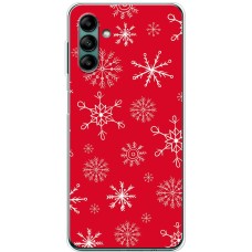 Чохол для Samsung Galaxy A04S (A047) MixCase Новий рік паттерн сніжинки