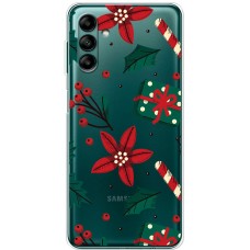 Чохол для Samsung Galaxy A04S (A047) MixCase Новий рік патерн омела
