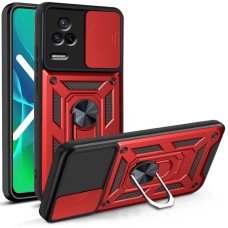 Чохол для Xiaomi Poco F4 Serge Ring Armor ударостійкий червоний