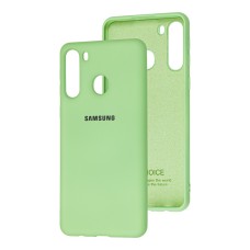Чохол для Samsung Galaxy A21 (A215) Silicone Full м'ятний