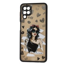 Чохол для Samsung Galaxy A12 (A125) Wave Cartoon black dress