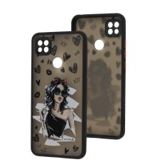 Чохол для Xiaomi Redmi 9C / 10A Wave Cartoon little black dress