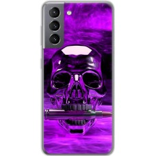 Чохол для Samsung Galaxy S21 (G991) MixCase патріотичні фіолетовий череп з кул