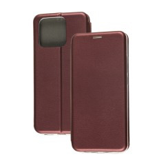 Чохол книжка Premium для Xiaomi Redmi 10C бордовий