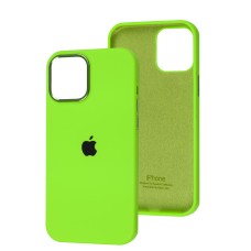 Чохол для iPhone 12 Pro Max New silicone Metal Buttons shiny green