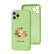 Чохол для iPhone 11 Pro Wave Fancy freelance cat/mint gum
