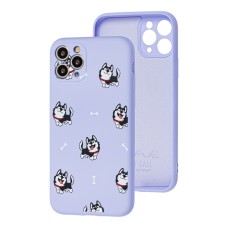 Чохол для iPhone 11 Pro Wave Fancy haski / light purple