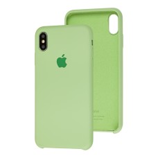 Чохол silicone case для iPhone Xs Max м'ятний