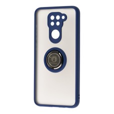 Чохол для Xiaomi Redmi Note 9 LikGus Edging Ring синій